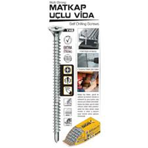 SGS 4.2 x 38MM MATKAP UÇLU VİDA (YHB) HAVŞA BAŞLI
